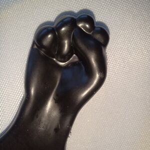Afro Hair Pick. Black Fist Sculpture. Black History. Power to the People